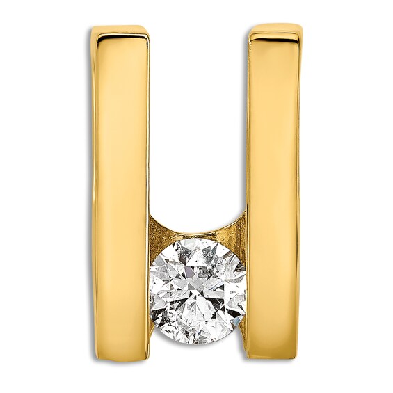 Jared The Galleria Of Jewelry Diamond Slide Charm 1/2 ct tw Round 14K Yellow Gold
