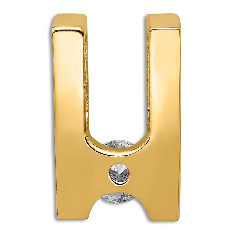 Diamond Slide Charm 1/2 ct tw Round 14K Yellow Gold