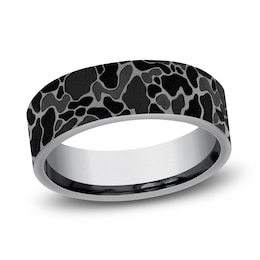 Men's Duck Camo Wedding Band Grey Tantalum 7.0mm