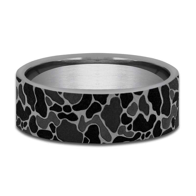 Main Image 3 of Men's Duck Camo Wedding Band Grey Tantalum 7.0mm