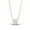 Thumbnail Image 1 of Lab-Grown Diamond Solitaire Necklace 1-1/2 ct tw Round 14K Yellow Gold 19" (SI2/F)