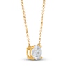 Thumbnail Image 1 of Lab-Created Diamond Solitaire Necklace 1-1/2 ct tw Round 14K Yellow Gold 19" (SI2/F)
