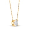 Thumbnail Image 2 of Lab-Grown Diamond Solitaire Necklace 1-1/2 ct tw Round 14K Yellow Gold 19" (SI2/F)