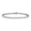 Thumbnail Image 1 of Vera Wang WISH Lab-Created Diamond Tennis Bracelet 6-1/2 ct tw Pear 14K White Gold 7&quot;