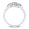 Thumbnail Image 2 of Diamond Milgrain Floral Ring 1/5 ct tw Round 14K White Gold