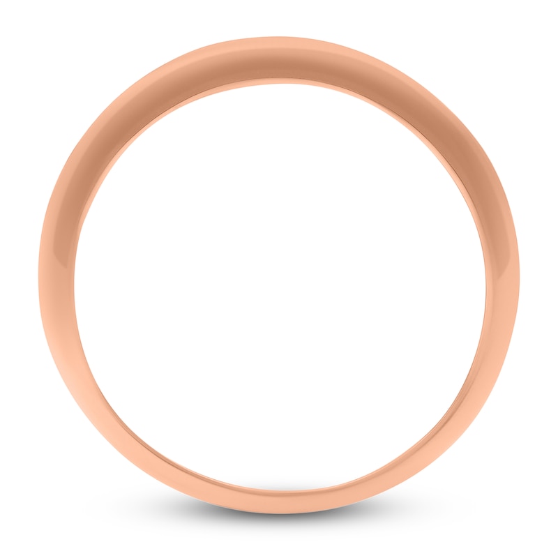 Main Image 4 of Men's Natural Black Sapphire Wedding Band 14K Rose Gold 8.0mm