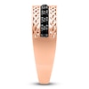 Thumbnail Image 5 of Men's Natural Black Sapphire Wedding Band 14K Rose Gold 8.0mm