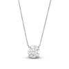 Thumbnail Image 1 of Lab-Grown Diamond Solitaire Necklace 5 ct tw Round 14K White Gold 19" (SI2/F)