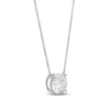 Thumbnail Image 2 of Lab-Grown Diamond Solitaire Necklace 5 ct tw Round 14K White Gold 19" (SI2/F)