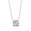 Thumbnail Image 3 of Lab-Grown Diamond Solitaire Necklace 5 ct tw Round 14K White Gold 19" (SI2/F)