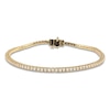Thumbnail Image 1 of Lab-Grown Diamond Tennis Bracelet 1-1/2 ct tw Round 14K Yellow Gold