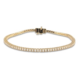 Lab-Grown Diamond Tennis Bracelet 1-1/2 ct tw Round 14K Yellow Gold