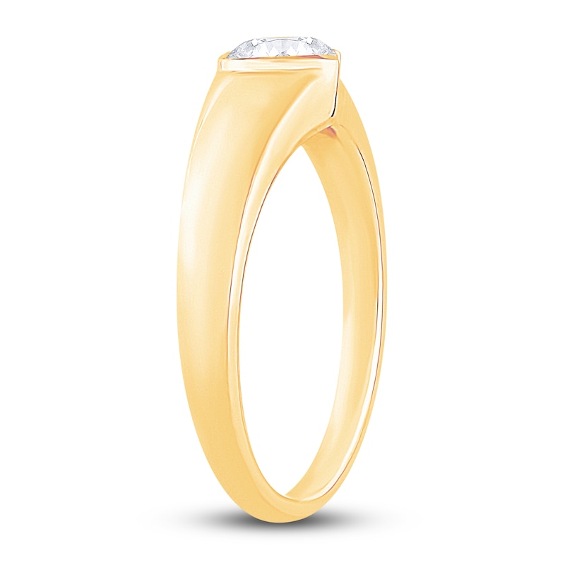 Main Image 2 of Diamond Solitaire Engagement Ring 1/2 ct tw Round 14K Yellow Gold (I/SI2)