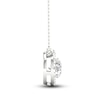 Thumbnail Image 2 of Lab-Created Diamond Halo Necklace 1-1/8 ct tw 14K White Gold 18"