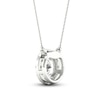 Thumbnail Image 3 of Lab-Created Diamond Halo Necklace 1-1/8 ct tw 14K White Gold 18"