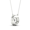 Thumbnail Image 3 of Lab-Grown Diamond Halo Necklace 1-1/8 ct tw 14K White Gold 18"
