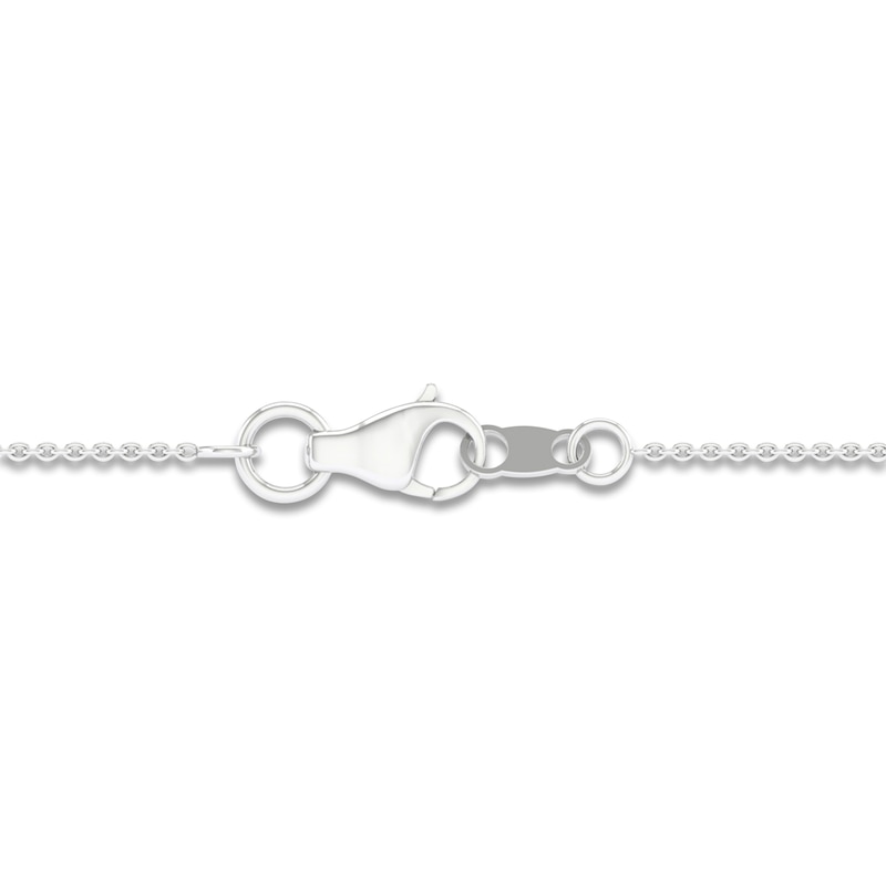 Main Image 4 of Lab-Grown Diamond Halo Necklace 1-1/8 ct tw 14K White Gold 18"