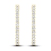 Thumbnail Image 1 of Lab-Grown Diamond Hoop Earrings 1-1/2 ct tw 14K Yellow Gold