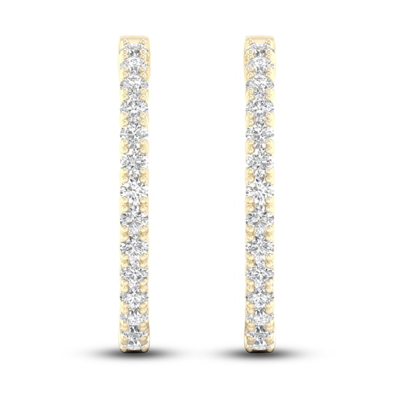 Jared Signature Lab-Grown Diamond Hoop Earrings 1-1/2 ct tw 14K Yellow Gold