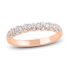 Thumbnail Image 3 of Baguette & Round-Cut Diamond Double Halo Bridal Set 7/8 ct tw 14K Rose Gold