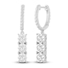 Thumbnail Image 2 of Diamond Huggie/Dangle Earrings 1 ct tw 14K White Gold