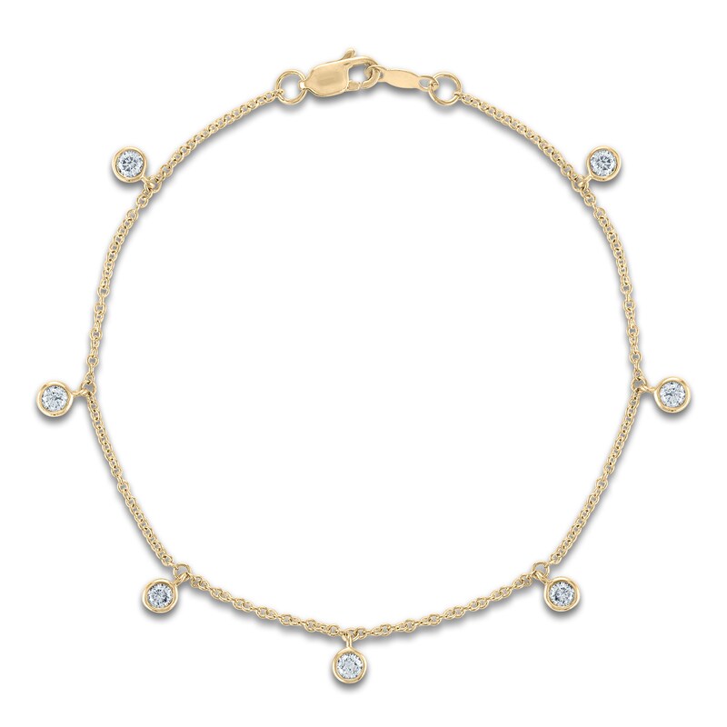 Main Image 1 of Diamond Bezel Bracelet 1/2 ct tw 14K Yellow Gold