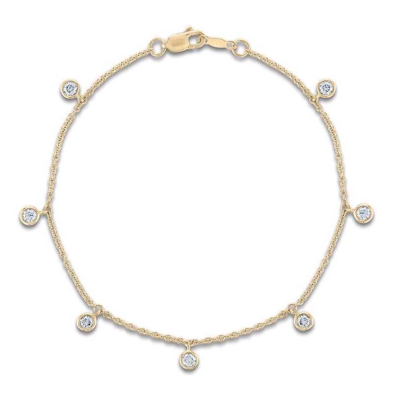 Diamond Bezel Bracelet 1/2 ct tw 14K Yellow Gold