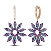 Thumbnail Image 2 of Le Vian Natural Sapphire & Amethyst Earrings 1/4 ct tw Diamonds 14K Strawberry Gold