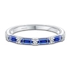 Thumbnail Image 2 of Kirk Kara Natural Blue Sapphire & Diamond Wedding Band 1/20 ct tw 18K White Gold