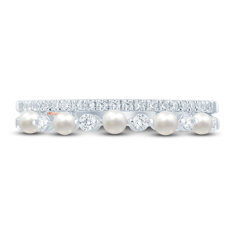 Main Image 3 of Pnina Tornai Freshwater Cultured Pearl & Diamond Wedding Band 1/3 ct tw 14K White Gold