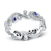 Thumbnail Image 0 of Kirk Kara Natural Blue Sapphire & Diamond Lace Wedding Band 1/8 ct tw Platinum
