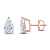 Thumbnail Image 1 of Pear-Shaped Lab-Grown Diamond Solitaire Stud Earrings 2 ct tw 14K Rose Gold (F/SI2)