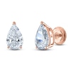 Thumbnail Image 1 of Pear-Shaped Lab-Created Diamond Solitaire Stud Earrings 2 ct tw 14K Rose Gold (F/SI2)