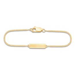 Children's I.D. Tag Curb Bracelet 18K Yellow Gold 4"