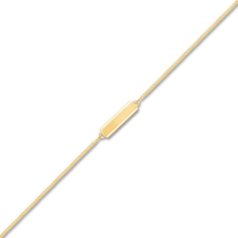 Main Image 2 of Children's I.D. Tag Curb Bracelet 18K Yellow Gold 4"