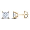 Thumbnail Image 0 of Certified Princess-Cut Diamond Solitaire Stud Earrings 1-1/5 ct tw 14K Yellow Gold (I/I1)