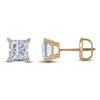 Thumbnail Image 1 of Certified Princess-Cut Diamond Solitaire Stud Earrings 1-1/5 ct tw 14K Yellow Gold (I/I1)