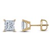 Thumbnail Image 0 of Certified Princess-Cut Diamond Solitaire Stud Earrings 1-1/5 ct tw 14K Yellow Gold (I/I1)