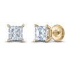 Thumbnail Image 1 of Certified Princess-Cut Diamond Solitaire Stud Earrings 1-1/5 ct tw 14K Yellow Gold (I/I1)