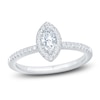 Thumbnail Image 0 of Brilliant Moments Marquise-Cut Halo Engagement Ring 1/2 ct tw 14K White Gold