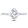 Thumbnail Image 2 of Brilliant Moments Marquise-Cut Halo Engagement Ring 1/2 ct tw 14K White Gold