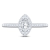 Thumbnail Image 3 of Brilliant Moments Marquise-Cut Halo Engagement Ring 1/2 ct tw 14K White Gold