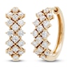 Thumbnail Image 2 of Brilliant Moments Diamond Fancy Hoop Earrings 2 ct tw 14K Yellow Gold