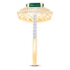 Thumbnail Image 5 of Kallati Oval-Cut Natural Emerald & Diamond Ring 1/3 ct tw 14K Yellow Gold