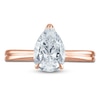 Thumbnail Image 3 of Certified Pear-Shaped Diamond Solitaire Engagement Ring 1-1/2 ct tw 14K Rose Gold (I/I1)