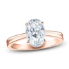 Thumbnail Image 1 of Certified Oval-Cut Diamond Solitaire Engagement Ring 1-1/2 ct tw 14K Rose Gold (I/I1)