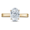 Thumbnail Image 3 of Certified Oval-Cut Diamond Solitaire Engagement Ring 1-1/2 ct tw 14K Yellow Gold (I/I1)