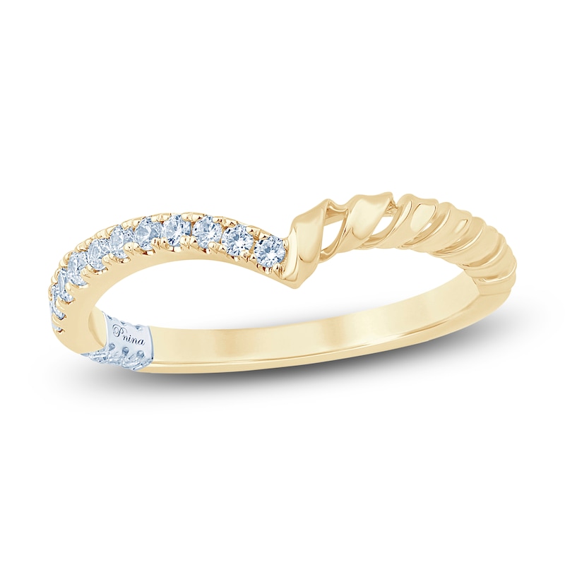 Main Image 1 of Pnina Tornai Diamond Twisted Contour Stackable Band 1/5 ct tw 14K Yellow Gold