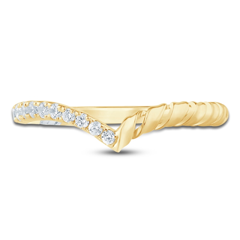 Main Image 3 of Pnina Tornai Diamond Twisted Contour Stackable Band 1/5 ct tw 14K Yellow Gold
