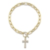 Thumbnail Image 1 of Shy Creation Diamond Cross Toggle Bracelet 1/3 ct tw 14K Yellow Gold 7.5" JR55011956Z7.5